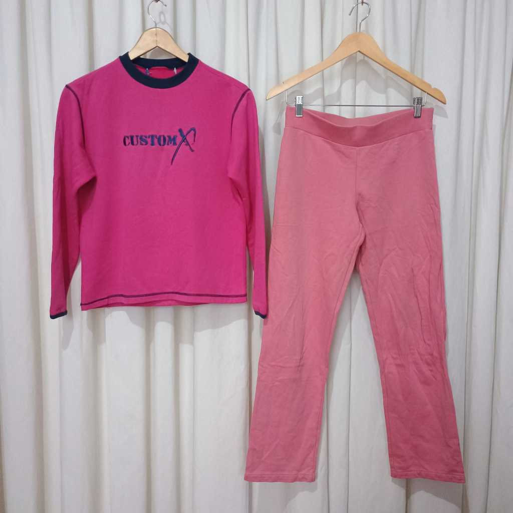 Conjunto Moletom Soft Confortável Rosa Feminino Tam: M/G Bazar Brechó Usado