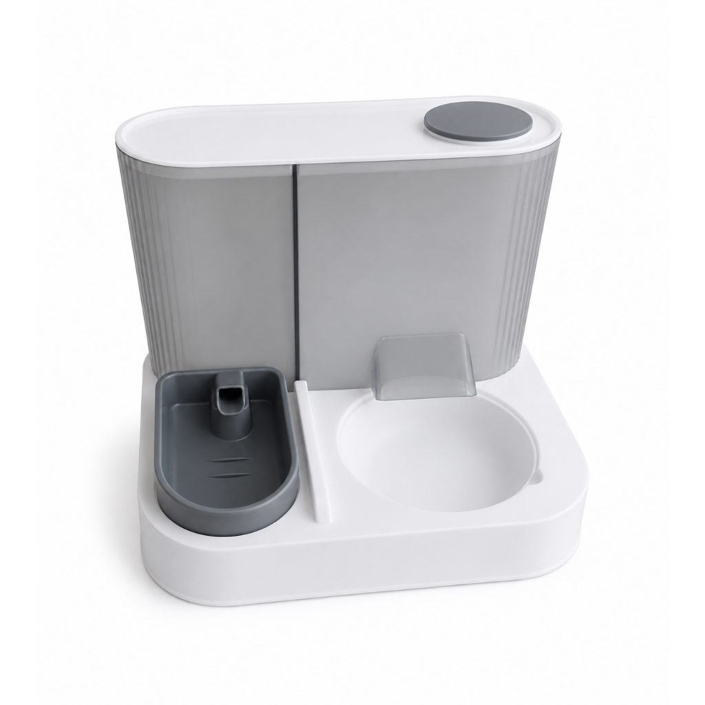 Comedouro e Bebedouro Automático com Fonte Bivolt 500ml para Cães e Gatos