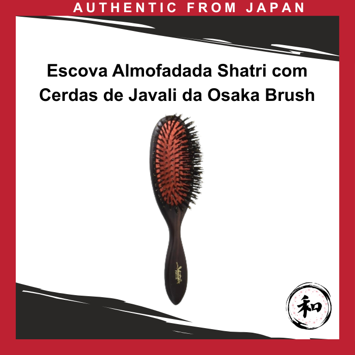 Escova Almofadada Shatri com Cerdas de Javali da Osaka Brush [Direto do Japão]