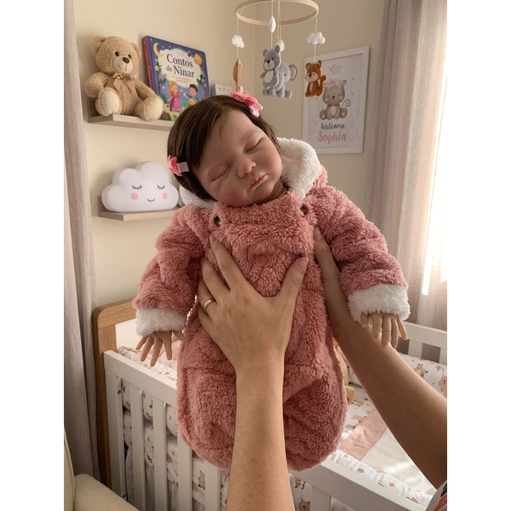 Boneca Bebê Reborn Realista Menina Peso De Verdade Giovanna 48CM