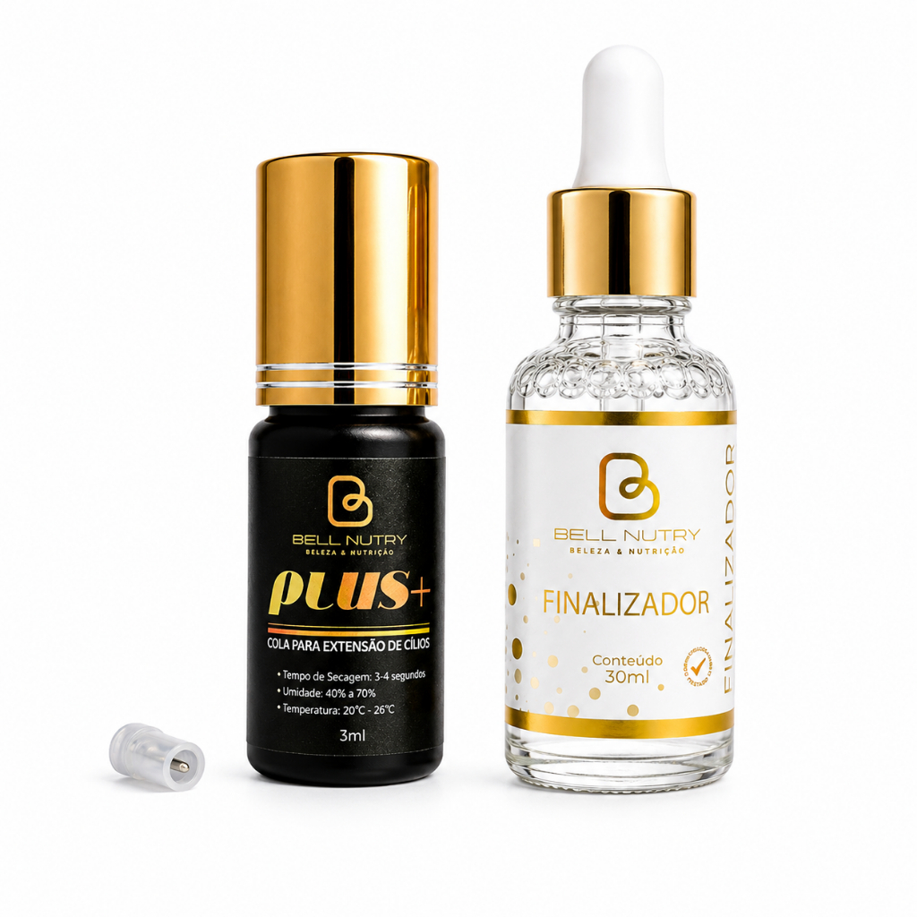 Kit Cola Bell Nutry Plus+ Finalizador Bell Nutry Extensão Cílios