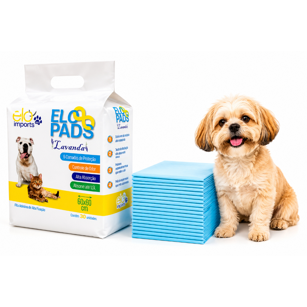 Tapete Higienico Pet Cachorro Premium 30 Unidades 60x60cm Alta Absorção