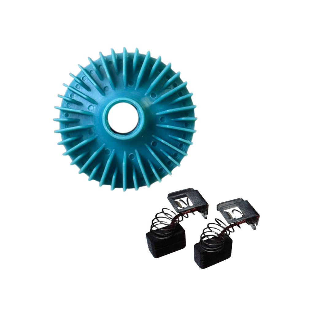 Kit GDC14-40 GDC150 GDC151 Ventoinha Carvão Compativel Serra Marmore Helice Ventilador Induzido