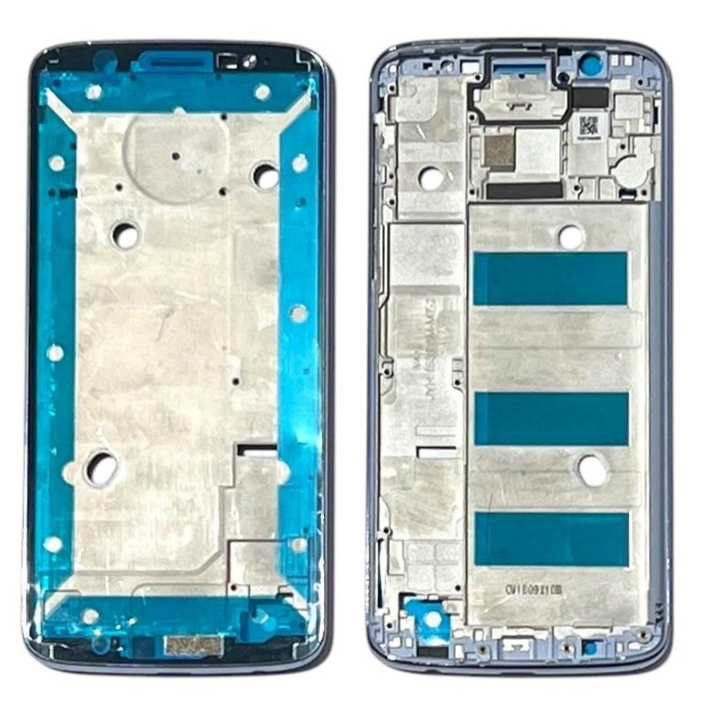 Carcaça Do Aro Chassi Para Moto G6 Plus Xt1926 Azul Topázio