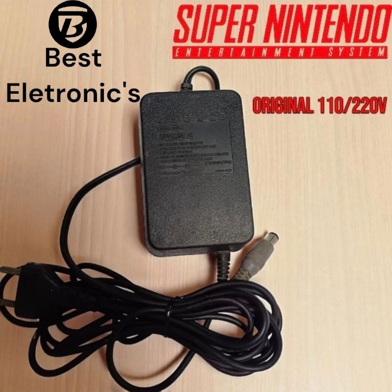 Fonte Super Nintendo Original 110/220v - Fonte Original Super Nintendo Bivolt Chaveada