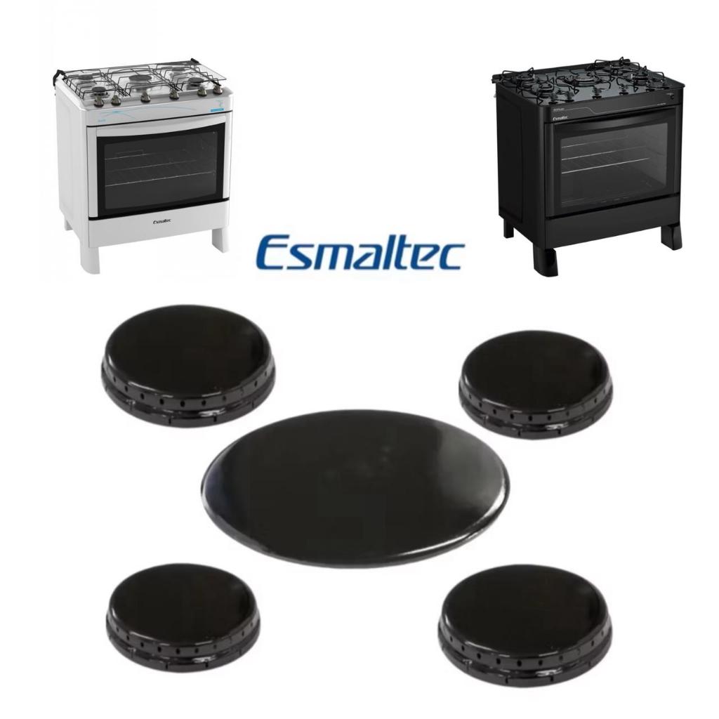Kit Espalhadores Tampas Fogão Esmaltec Ágata 5 Bocas Completo l