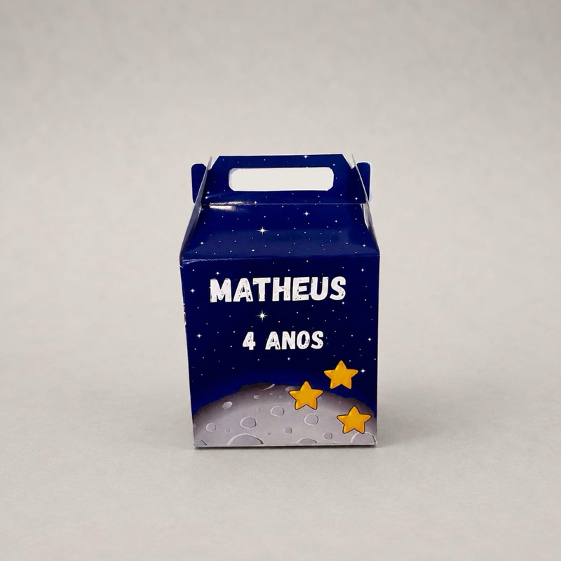 Kit Caixa Maleta Astronauta Personalizada | Lembrancinha Festa Infantil | Kit Festa de Aniversário Personalizado