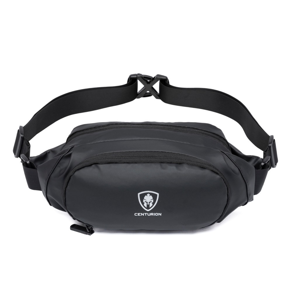 Pochete Centurion Preta Masculina Passeio Espaçosa Reforçada