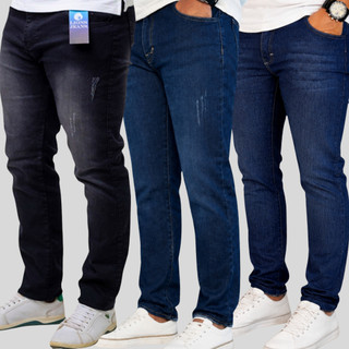 Kit 3 Calças Jeans Masculina Slim Com Elastano Lycra Premium Direto Da Fábrica | Pronta Entrega
