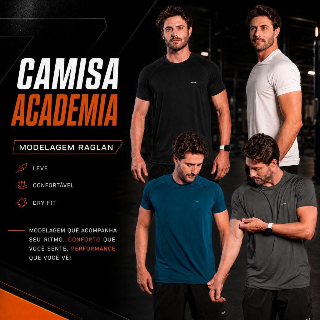 Camiseta Camisa Academia Treino Camisa Térmica Manga Curta Academia