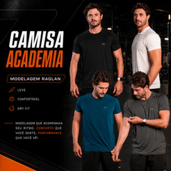 Camiseta Camisa Academia Treino Camisa Térmica Manga Curta Academia