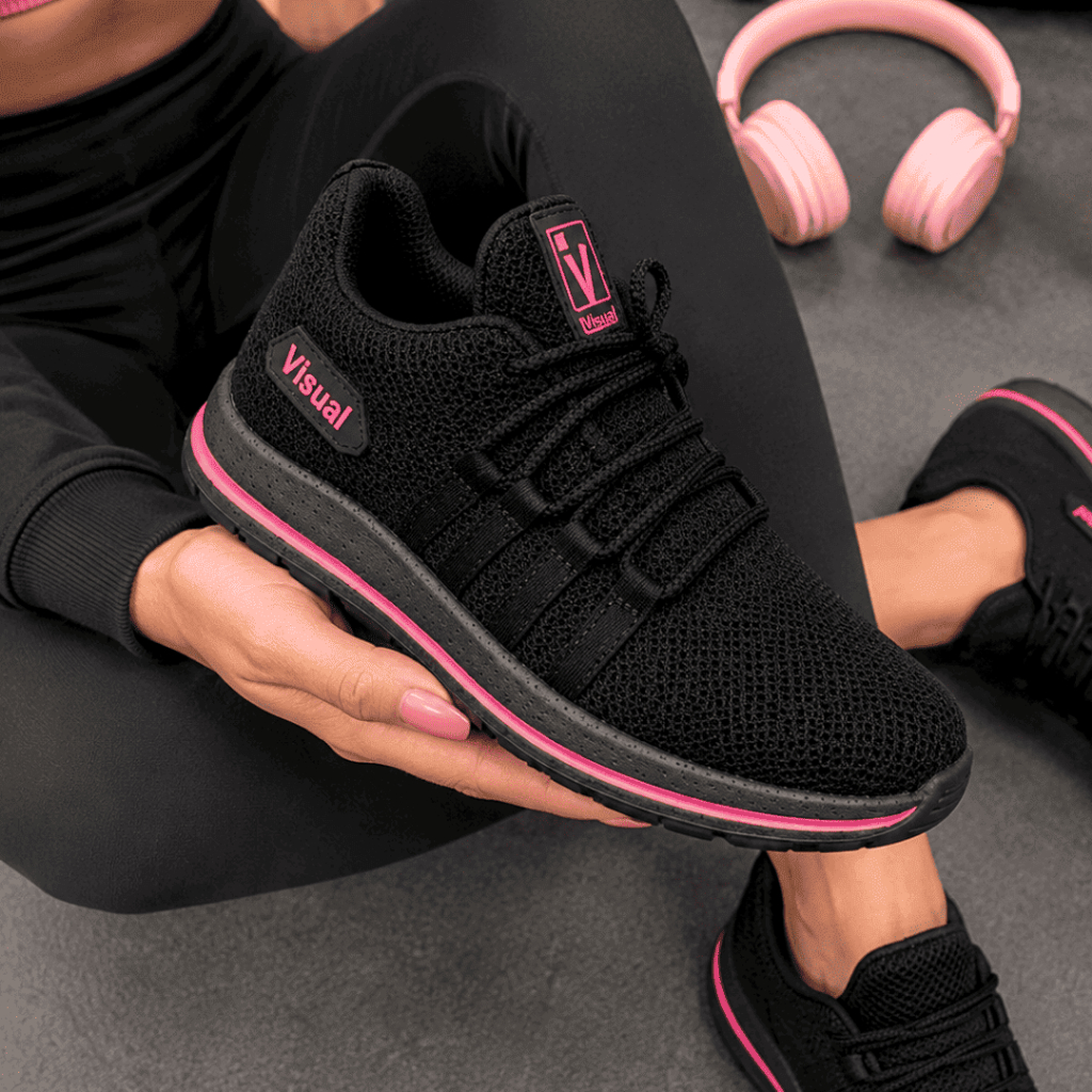 Tênis Feminino Esportivo Academia Treino Super Confortável e Flexível 34 ao 39 Envio Imediato