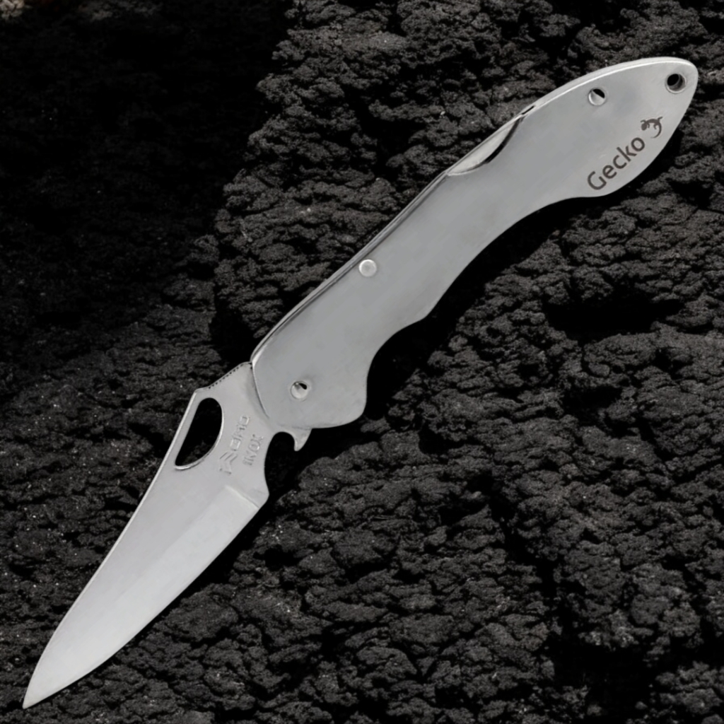 Canivete Cimo Edc Gecko 9 Aço Inox Total 420c Clip De Bolso