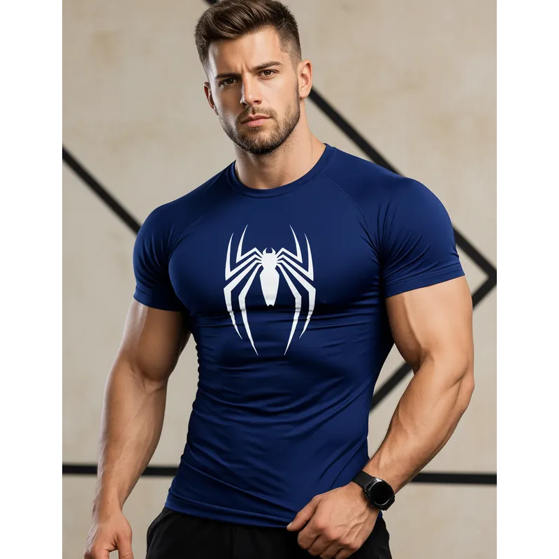 Camisa Compressão Masculina Homem Aranha Camiseta Protecao Uv50 Dryfit Treino Rash Guard Academia