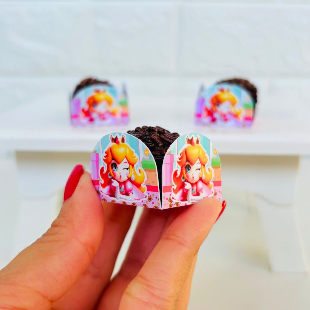 Forminha de Doces Tema Princesa Peach / Super Mario / Personalizada / Lembrancinha de Festa /Aniversário