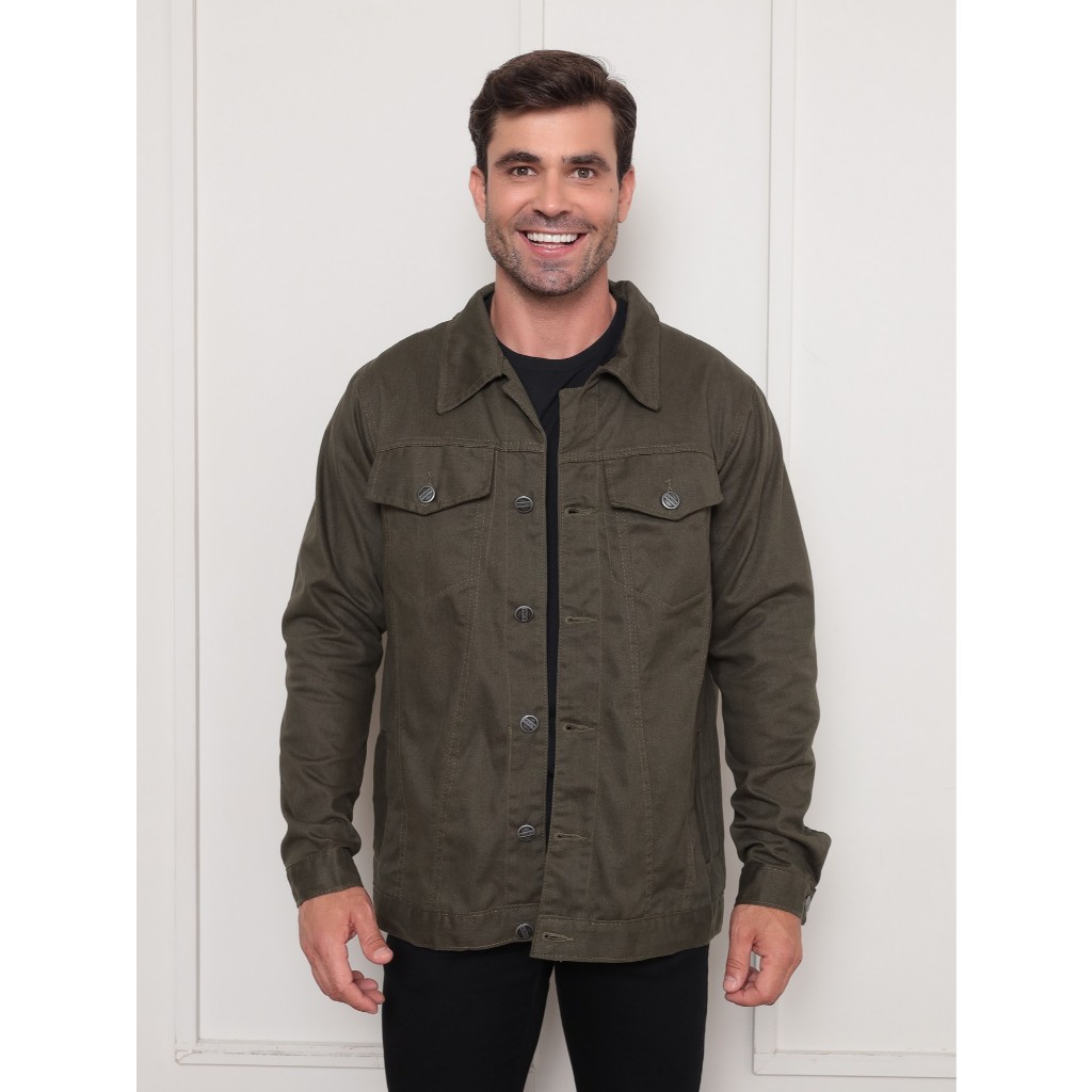 Casaco Masculino Sarja Jaqueta Cores Clássicas Slim Linha Fino Premium