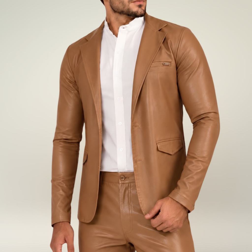 Blazer Slim Resinado Masculino Premium Elegância Moderna Caimento Perfeito e Sofisticação Exclusiva Paletó
