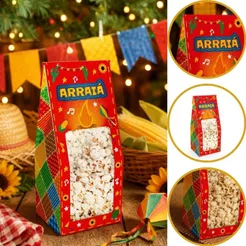 10 SACO COM VISOR ( P ) NOSSO ARRAIA 6019 IDEIA ( FESTA JUNINA 2026 )