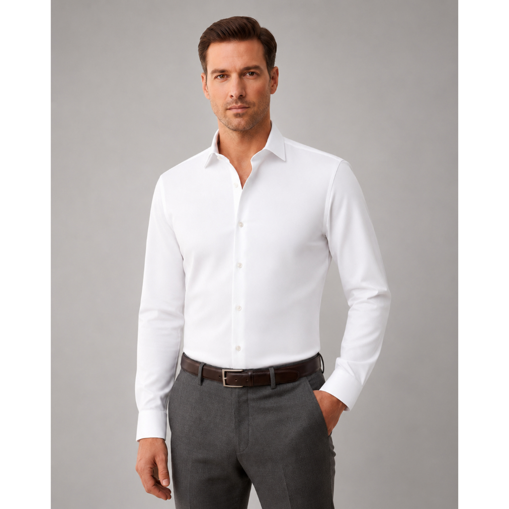Camisa Social Masculina Seda Slim Fit Premium não Amassa