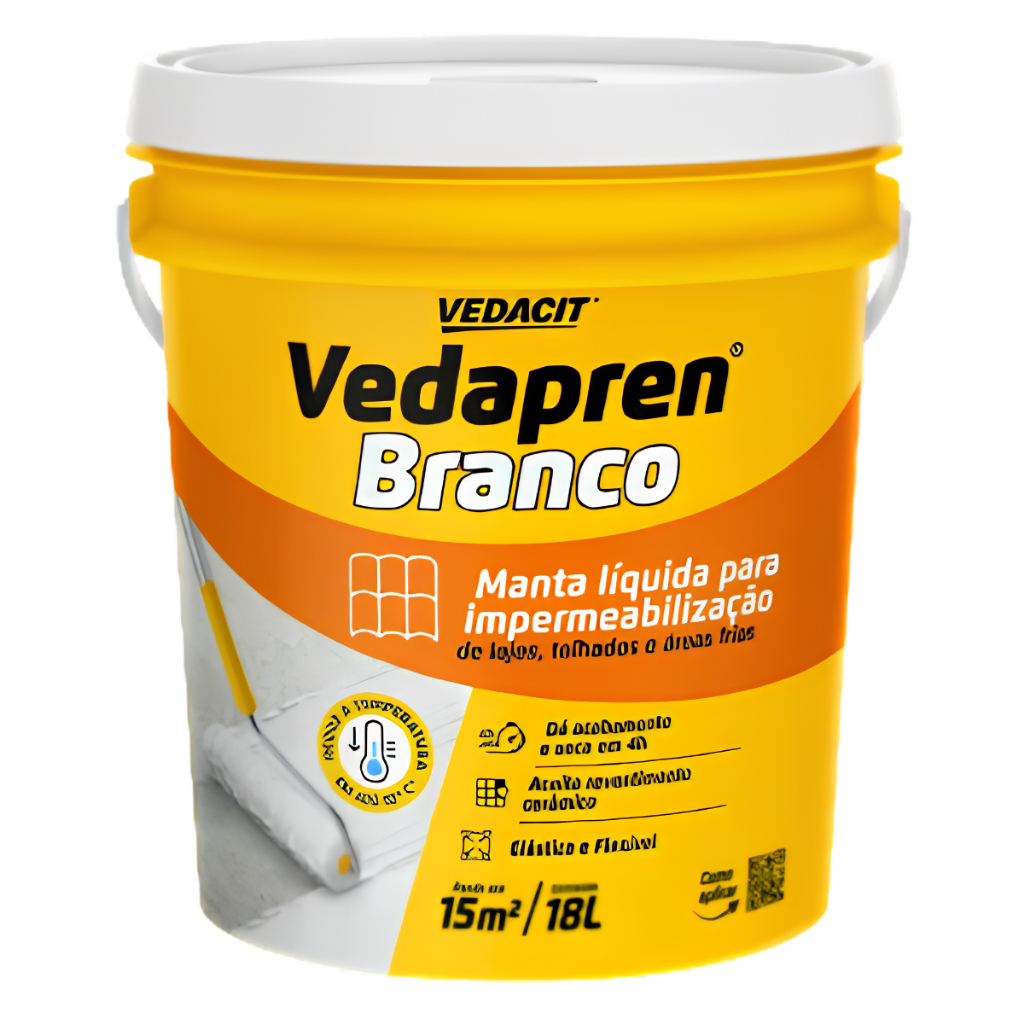 Vedapren Manta Liquida Branco 18l Para Laje Exposta impermeabilizante-vedacit