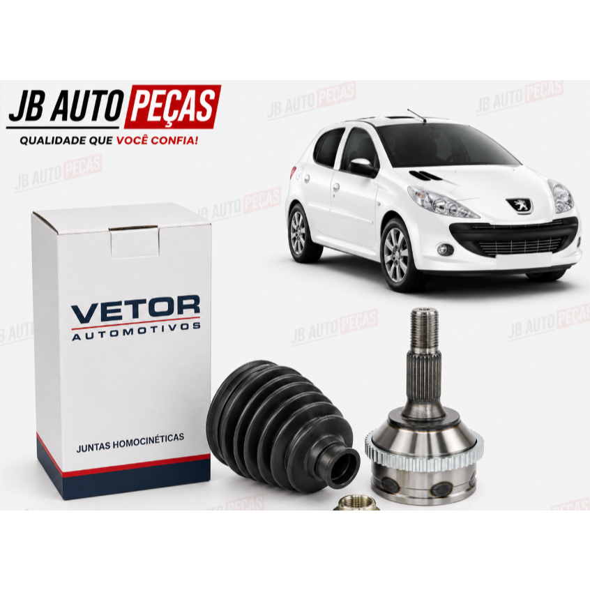 Junta Homocinetica 25 Dentes 206 1.6 16v Com ABS Cambio Manual 2005 A 2013 Original Vetor