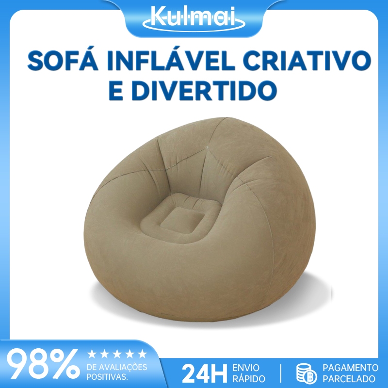 Sofá Inflável Preguiçoso, Sofá Puff Individual Tatami, Sofá Puff Para Quarto