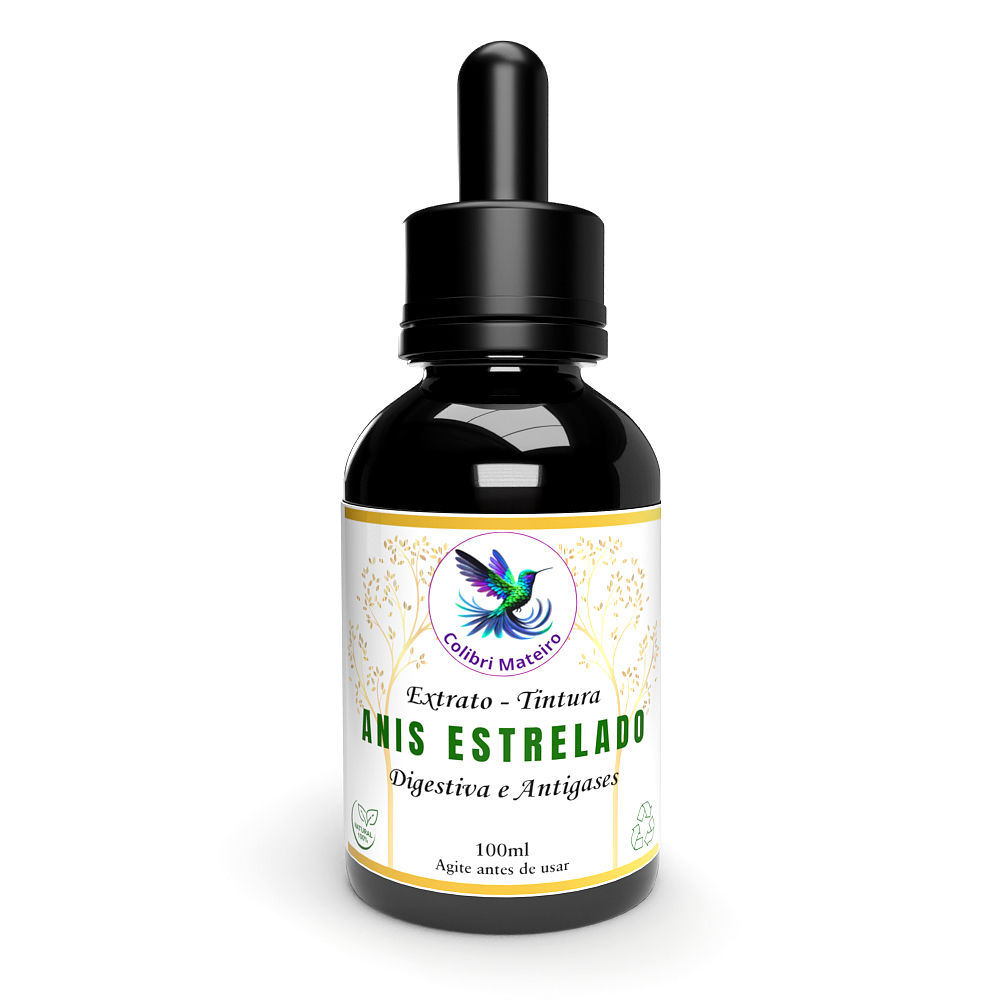Extrato - Tintura de Anis Estrelado - Vidro 100ml