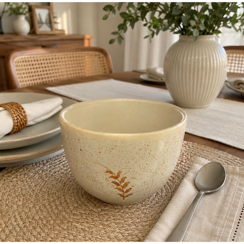 Tigela Bowl de Sopa Cerâmica Decorada Bowl Grande para Caldo Sopa Café da Manhã Sobremesa Louça Elegante Moderna