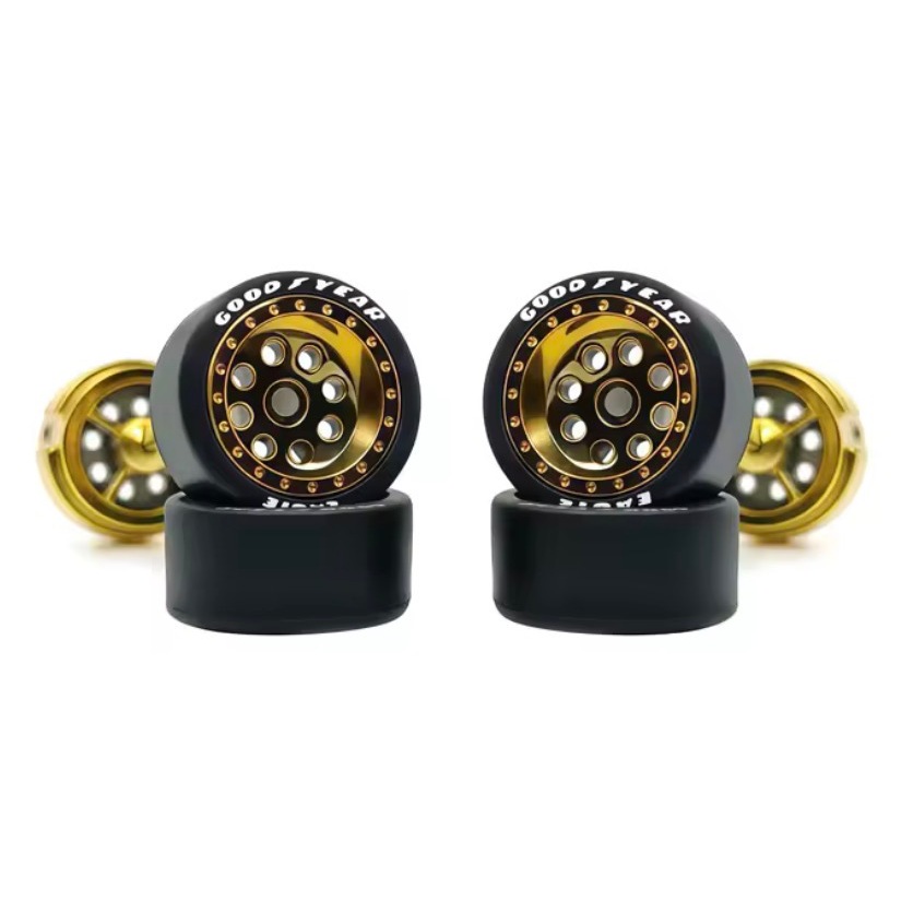 Jogo de Rodas Phone Dial Miniaturas 1:64 com pneus de borracha. *ACABAMENTO PREMIUM*