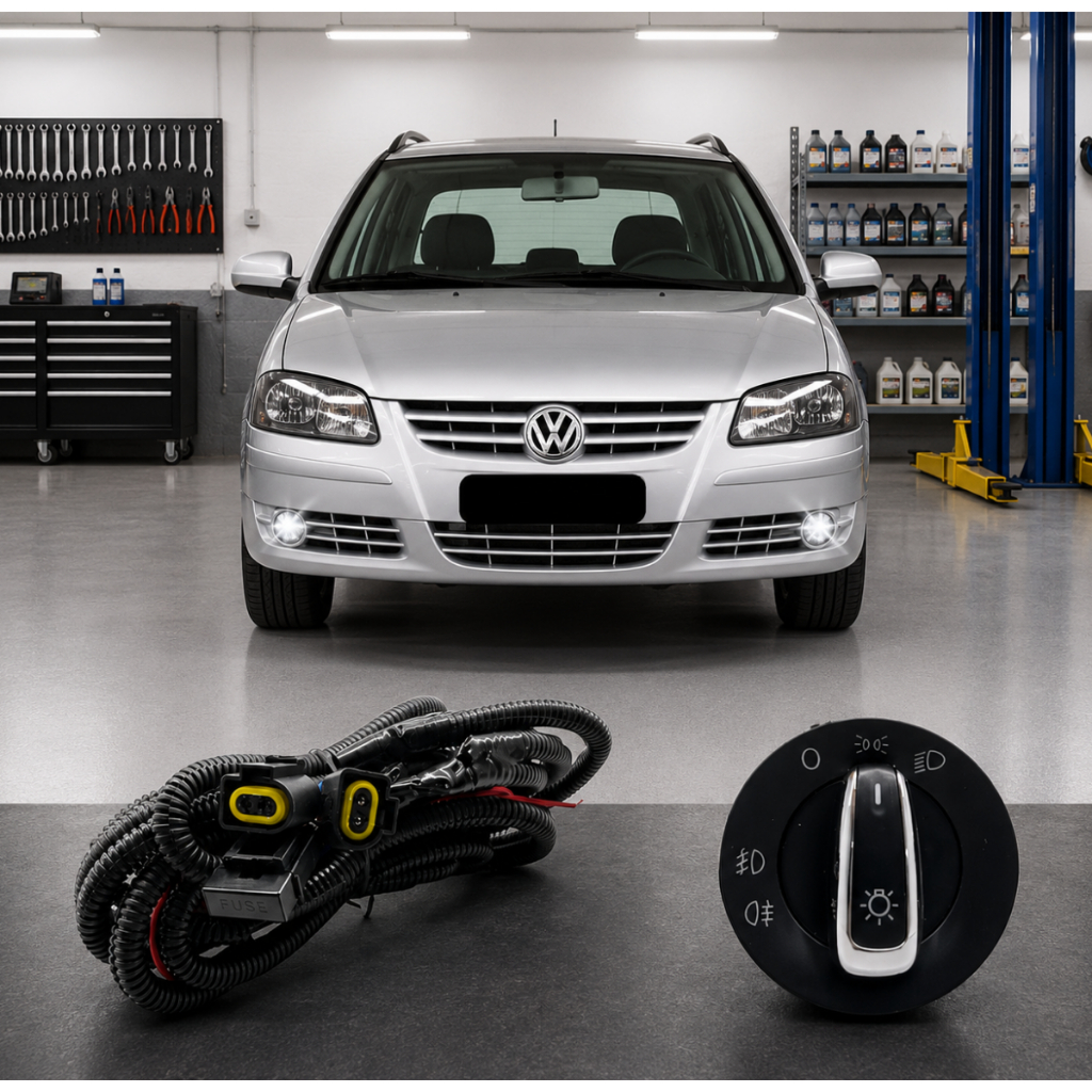 Kit Milha Botao Interruptor Chave E Chicote Gol G4 2005 a 2014