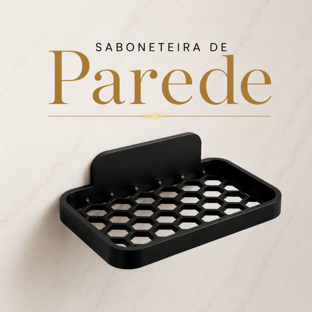 Saboneteira Stander De Banheiro Lavabo Decoraivas De Parede, Anti Lodo Escorre Água