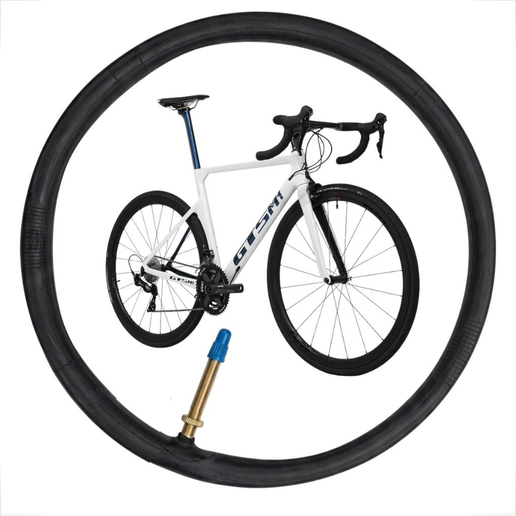 2 Camara De Ar Ciclismo Bicicleta Speed Aro 700 X25/28 Bico Fino Presta 48mm Perfil Alto Speed