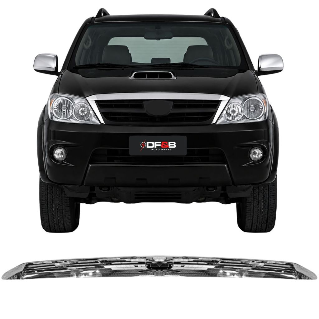 Friso superior da grade Hilux SW4 2005 a 2008 cromado.