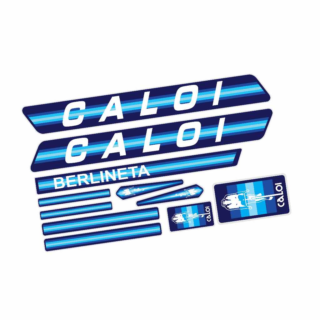 Kit Adesivos Bicicleta Caloi Berlineta 1982 Azul