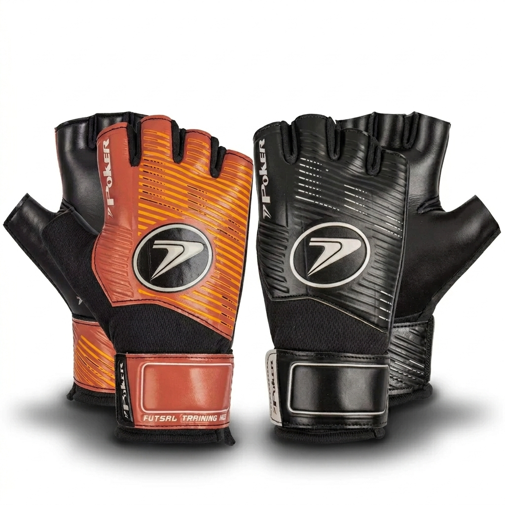 Luva Goleiro Futsal Poker Training Neo Dedo Cortado Original