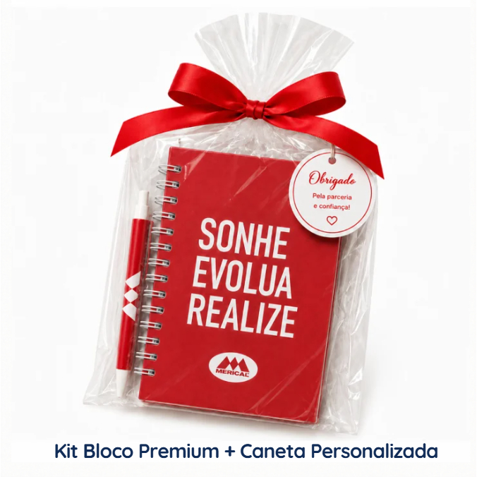 Kit Bloco Premium Anotações Personalizados Com Caneta Caderneta Presente