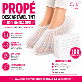 PROPÉ SAPATILHA Descartável tnt  Com Elástico - Pacote com 100 Unidades