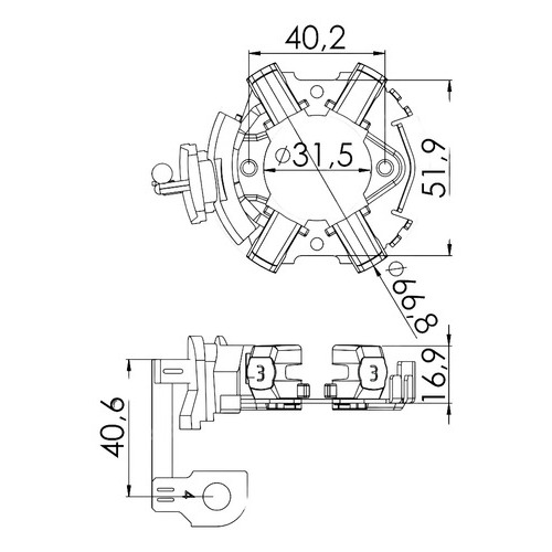 Porta Escovas Motor De Partida Vw Jetta Golf Polo Passat — imagem 2 de 2