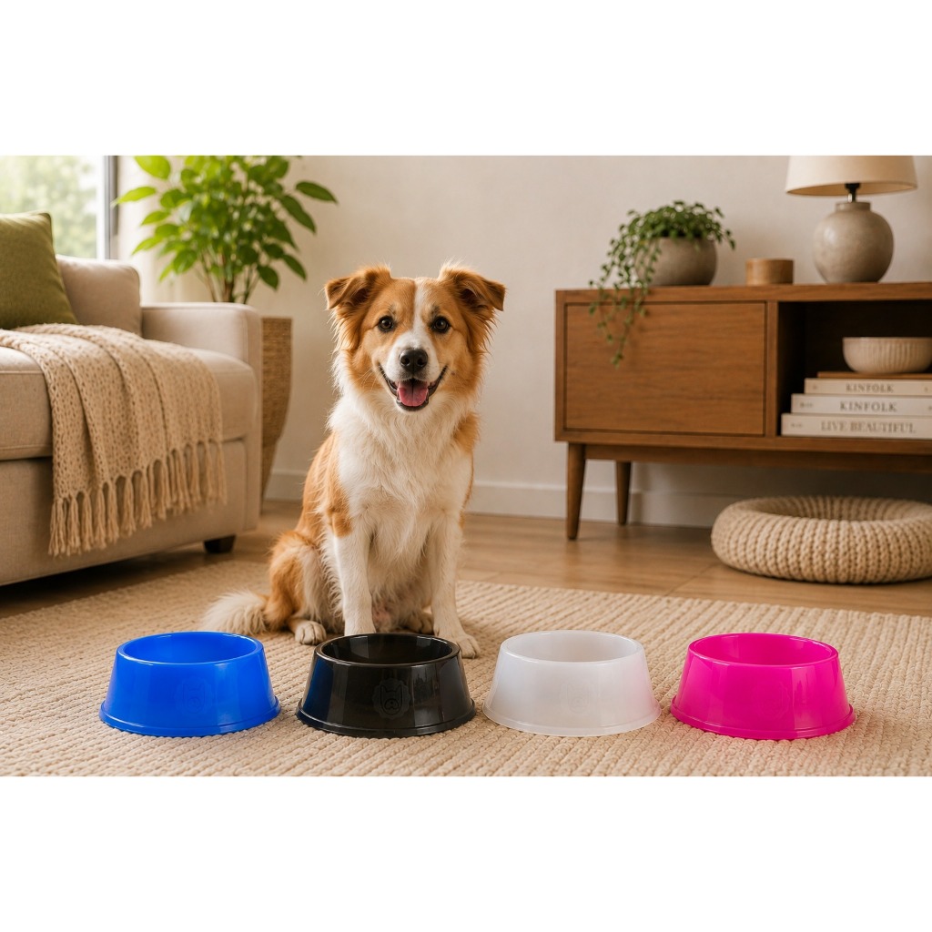 Comedouro Pote Ração Água Tamanho M 750ml para Cães de Porte Médio Cores BPA Free