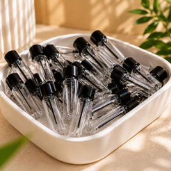 Kit 50 Frascos 4ml Flaconetes Vazio Perfume Amostra Provador Demonstrador Recipiente Pet Fragrância