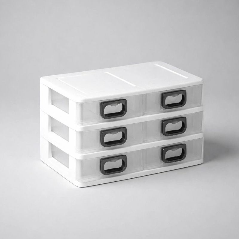 Gaveteiro Organizador De Mesa Micro Porta Tudo 6 Gavetas Branco