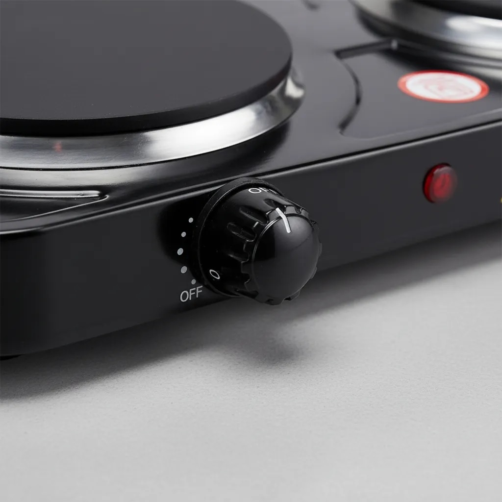 Detalhes do Fogareiro Fogão Chapa Cooktop Elétrico 2 Bocas 2000W ou 1 Boca 1200W 110V ou 220V