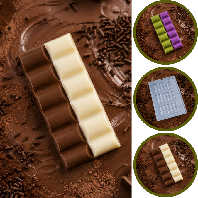 1~10 FORMA SIMPLES TIPO SUFLAIR 71 (D8) EM ACETATO BWB PARA BOMBOM E DOCES(CHOCO)