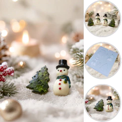 1~10 Forma Simples Boneco De Neve153(h9) em Acetato BWB Para Bombom e Doces Para Natal e Festas Natalinas(CHOCO)