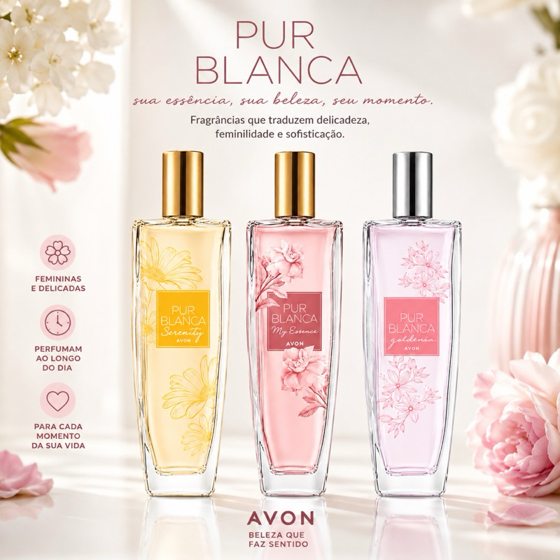 PERFUME COLÔNIA AVON PUR BLANCA SERENITY MY ESSENCE GARDENIA PERFUME FLORAL | PRESENTE FEMININO DIA DOS NAMORADOS