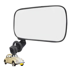 Espelho Retrovisor Externo Lado Direito (Passageiro) Preto Pé Plástico Fusca todos os modelos