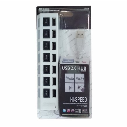Hub Usb 7 Portas Com Chave Seletora 7 Portas Usb Branco Pronta Entrega Com envio Rápido