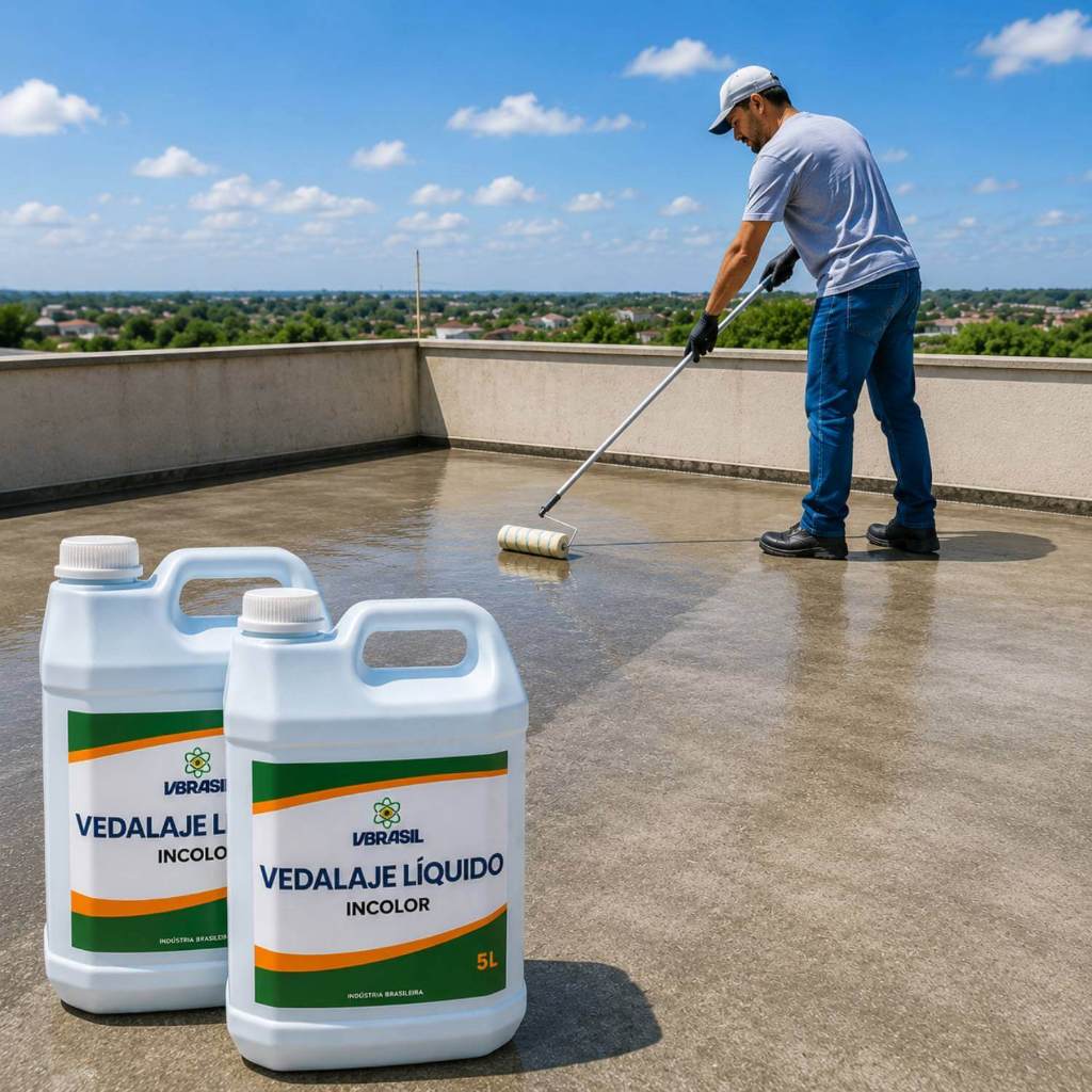 Kit 2 Vedalaje Líquido Incolor VBrasil 5L – Impermeabilizante Acrílico para Lajes e Pisos