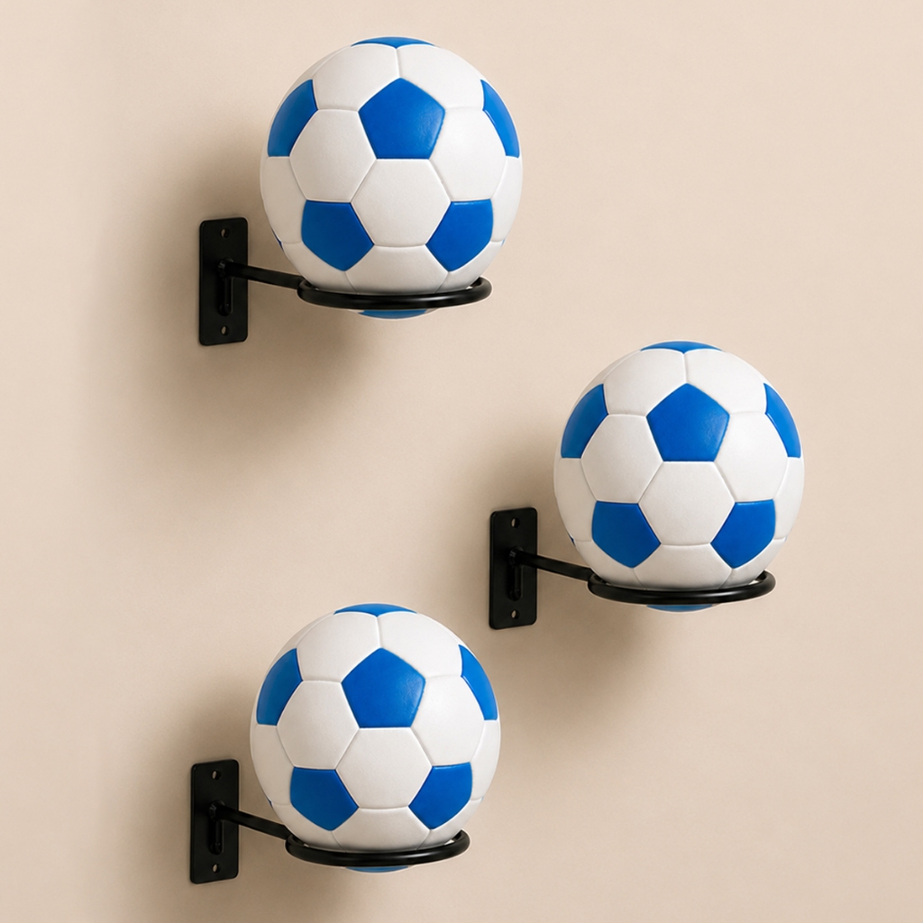 Kit03 Suporte Bola Futebol Basquete Vôlei +parafusos Buchas