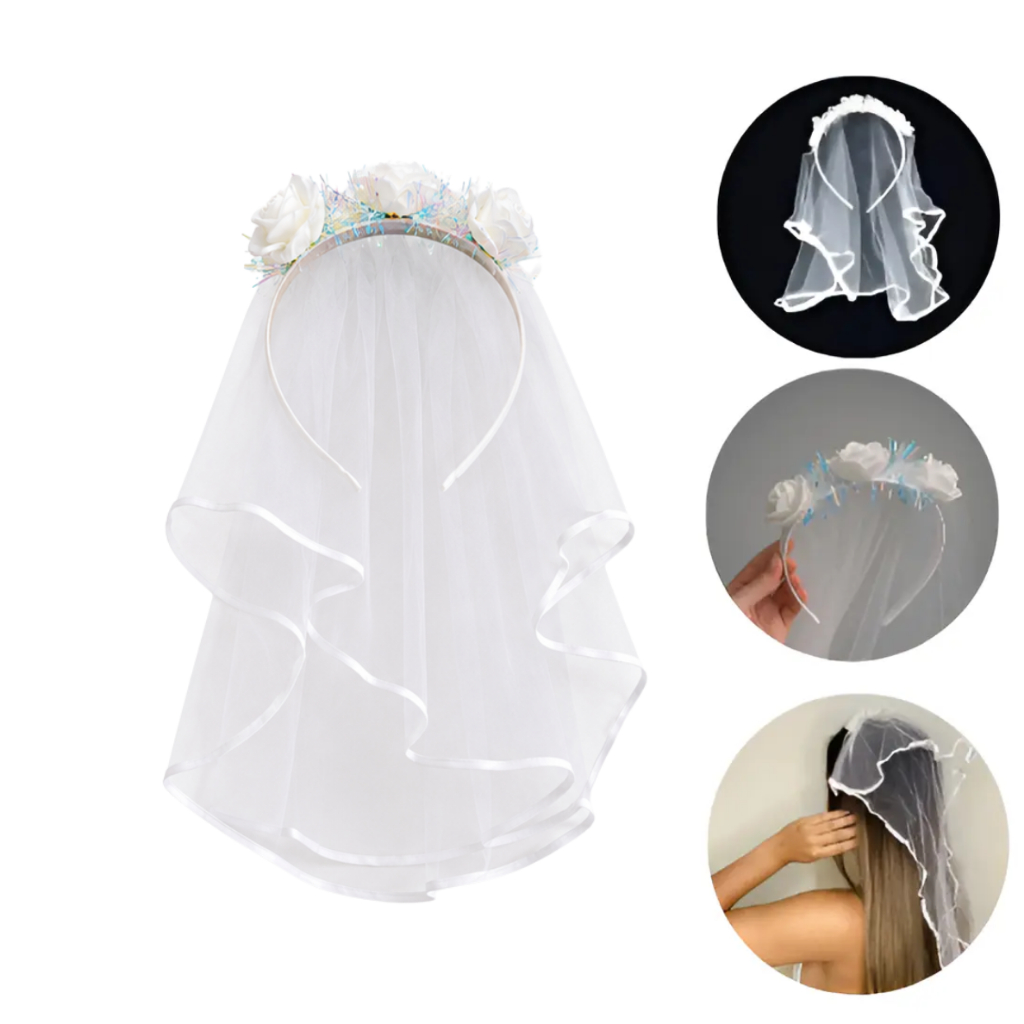 Tiara de Noiva / Tiarinha/ Véu De Noiva Despedida de Solteira Chá de Lingerie Festa Junina